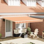 vidaXL Auvent rétractable automatique jaune et orange 4 x 3 m