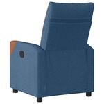 vidaXL Fauteuil inclinable électrique Bleu Tissu