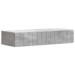 vidaXL Table d'appoint murale Gris béton 87 5 x 34 5 x 17 cm