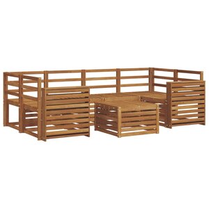 vidaXL Ensemble de canapés d'extérieur 7 pc Naturel