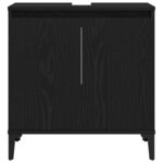 vidaXL Ensemble de mobilier de salle de bain avec stockage 3 Pièces Noir