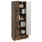 vidaXL Ensemble de Meubles 2 Pièces Chêne fumé 66 x 34 5 x 95 cm