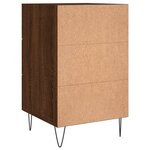 vidaXL Table de chevet chêne marron 40x40x66 cm bois d'ingénierie