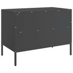 vidaXL Meubles TV 2 Pièces noir 68x39x50 5 cm acier laminé à froid