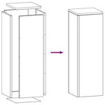 vidaXL Supports pour plantes 2 Pièces Rouillé 24 x 24 x 75 cm