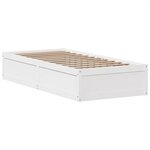 vidaXL Cadre de lit sans matelas blanc 90x200 cm bois de pin massif