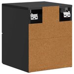 vidaXL Cabinet de chevet mural avec tiroir Noir 34 5 x 33 x 40 cm