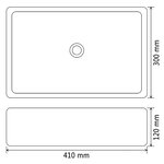 vidaXL Lavabo 41 x 30 x 12 cm Céramique Argenté