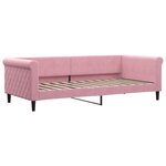 vidaXL Lit de jour avec matelas rose 90x200 cm velours