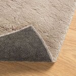 vidaXL Tapis doux à poils moyens et lavable HUARTE Sable 80 x 500 cm