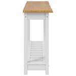 VidaXL Table console EKAI Blanc 112 x 35 x 76 cm Bois de pin massif