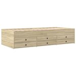 vidaXL Lit de jour et tiroirs chêne sonoma 90x190 cm bois d'ingénierie