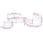 vidaXL Ensemble de canapés 3 Pièces avec coussins vert foncé velours