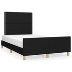 vidaXL Cadre de lit sans matelas noir 120x190 cm tissu