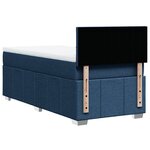 vidaXL Sommier à lattes de lit avec matelas Bleu 90x190 cm Tissu