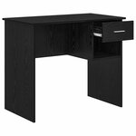 vidaXL Bureau Chêne noir 90 x 49.5 x 75 cm Bois d'ingénierie