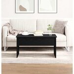 Table basse en chêne noir vidaXL - 80 x 50.5 x 41.5 cm