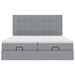 VidaXL Cadre de lit ottoman et matelas gris clair 160x200cm tissu