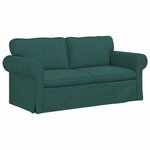 vidaXL Canapé Vert foncé 215 x 82 x 80 cm tissu