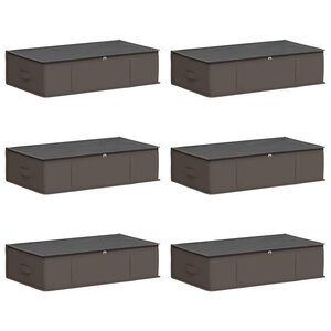 vidaXL Boîte de rangement avec fenêtre transparente 6 Pièces Gris