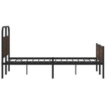 vidaXL Cadre de lit sans matelas 135x190 cm chêne marron