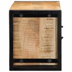 vidaXL Meuble TV 80x30x35 cm bois massif de manguier brut