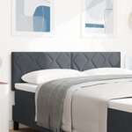 Tête de lit vidaXL Design Blocs Diamants Gris Foncé 160 cm Velours