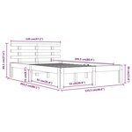 vidaXL Cadre de lit sans matelas bois massif 120x200 cm