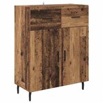 vidaXL Haut Armoire avec tiroir 2 Pièces Bois Ancien Bois d'ingénierie