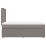 vidaXL Sommier à lattes de lit avec matelas Taupe 90x190 cm Tissu