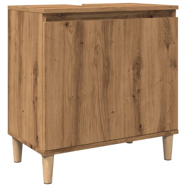 vidaXL Armoire d'évier chêne artisanal 58x33x60 cm bois d'ingénierie