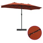 vidaXL Parasol de jardin Couleur terre cuite 385 x 209 x 244 cm tissu
