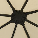 vidaXL Tonnelle avec guirlande lumineuse à LED 3x3 m Crème