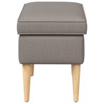 vidaXL Pouf Taupe 55 x 35 x 41 cm Polyester