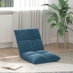 vidaXL Fauteuil de sol ajustable Bleu Velours