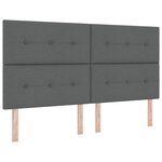 Lit Box Spring vidaXL avec matelas - Gris foncé  180x200 cm  Tissu