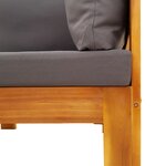 vidaXL Salon de jardin avec coussins 4 Pièces bois d'acacia massif
