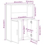 vidaXL Bibliothèque vieux bois 60x24x85 cm bois d'ingénierie