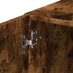 vidaXL Armoire de rangement mince chêne fumé 40x42 5x225 cm