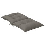 vidaXL Coussins de chaise à dossier bas lot de 4 gris foncé mélangé