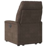 vidaXL Fauteuil inclinable de massage marron tissu microfibre