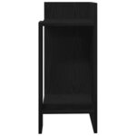 vidaXL Tables d'appoint 2 Pièces avec étagère noir 25 5x27x60 cm
