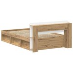 vidaXL Cadre de lit avec rangement Chêne artisanal 120 x 200 cm
