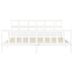 vidaXL Cadre de lit avec tête de lit blanc 200x200 cm bois massif