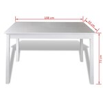 vidaXL Ensemble de salle à manger 5 Pièces Blanc
