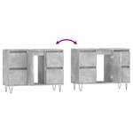 vidaXL Armoire salle de bain gris béton 80x33x60cm bois d'ingénierie