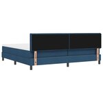 vidaXL Lit à ressorts avec matelas Bleu 200 x 200 cm tissu