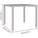 vidaXL Ensemble de bistro de jardin 5 Pièces coussins marron poly rotin