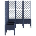 vidaXL Jardinière avec treillis bleu gris 160x120x142 cm PP