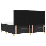 vidaXL Lit à ressorts avec matelas Noir 200 x 200 cm tissu